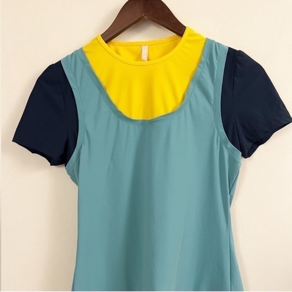 No Ka’OI Yoga Short Sleeve Workout Top Colorblock Racerback Size 1 (Small) - Picture 2 of 8